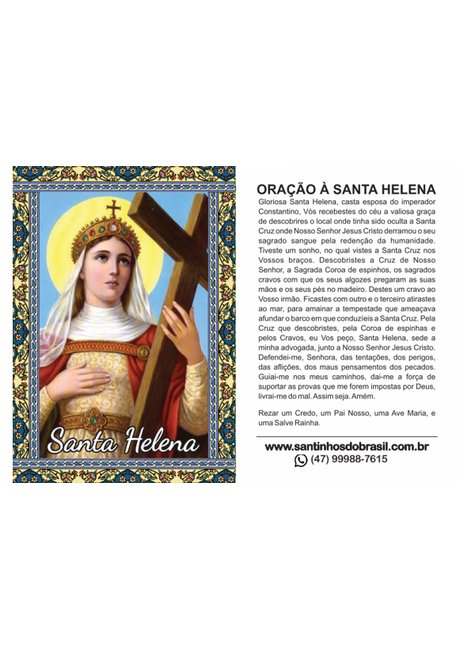 Oração a Santa Helena I Santinhos do Brasil